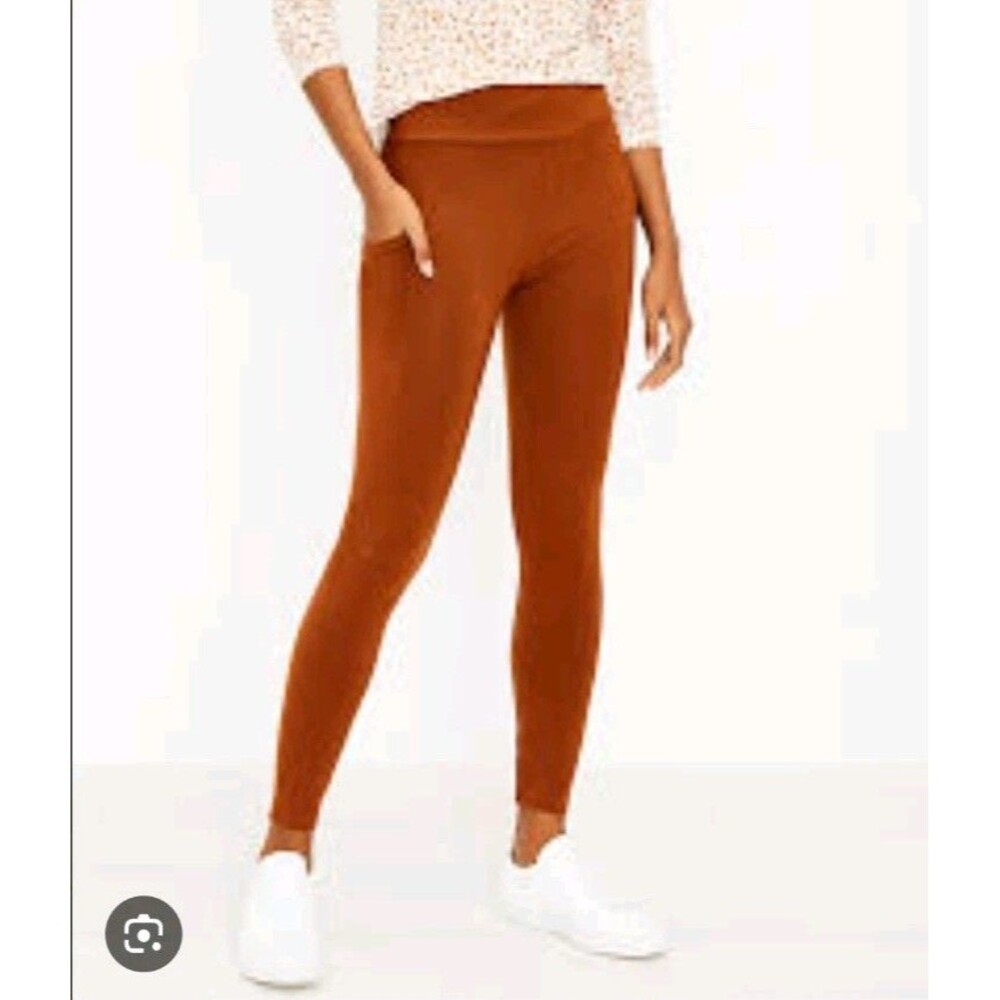 NWT Lou & Grey Brown Side Pocket Leggings Size XS Pull-on Comfort